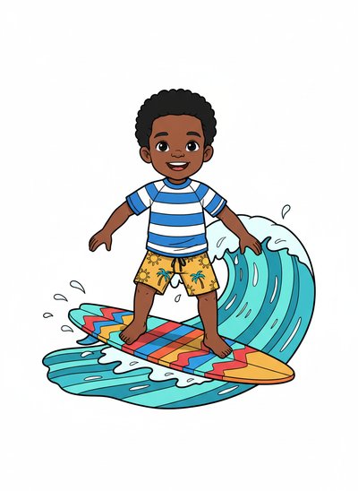 Anthony's Surfer Adventures 🌊 - Classic Coloring Book