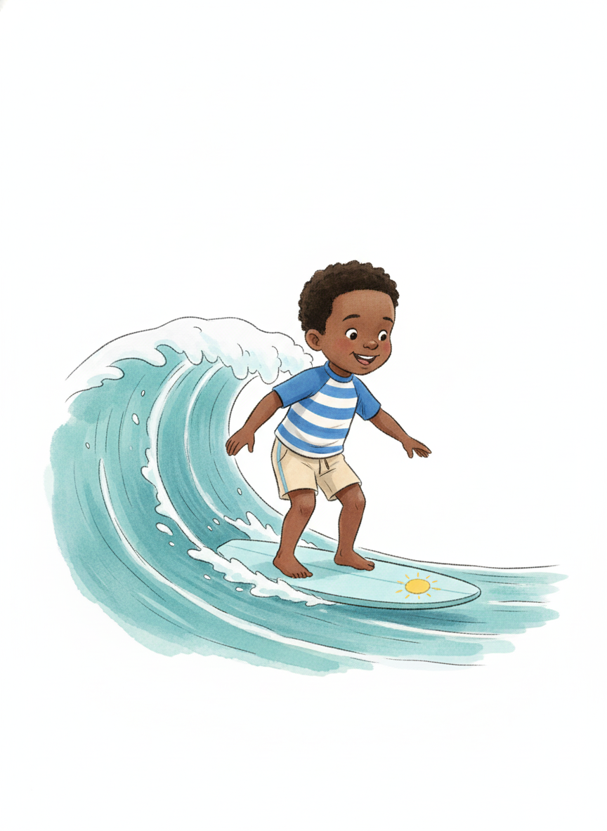 Surfer Anthony - Gentle Pencil