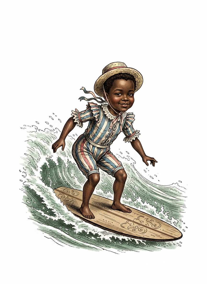 Surfer Anthony - Victorian Illustration
