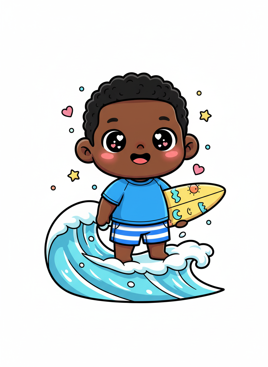 Surfer Anthony - Kawaii Cute