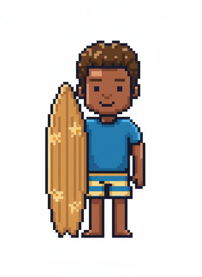 My Little Surf Star 🌊 - Pixel Art