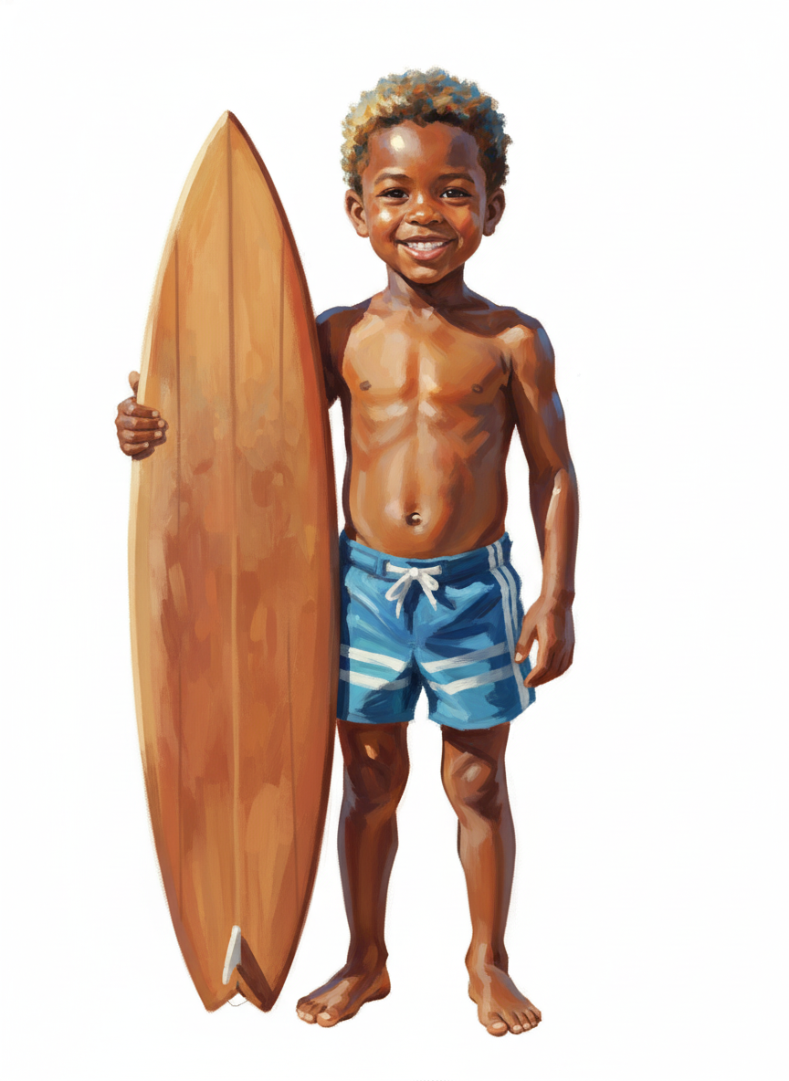 Wave Rider Anthony - Impressionist Painting