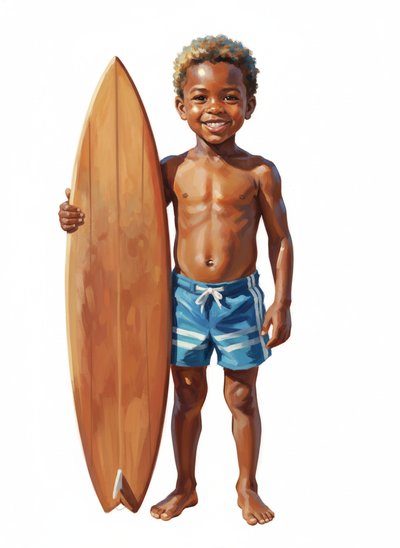 My Little Surf Star 🌊 - Impressionist Painting
