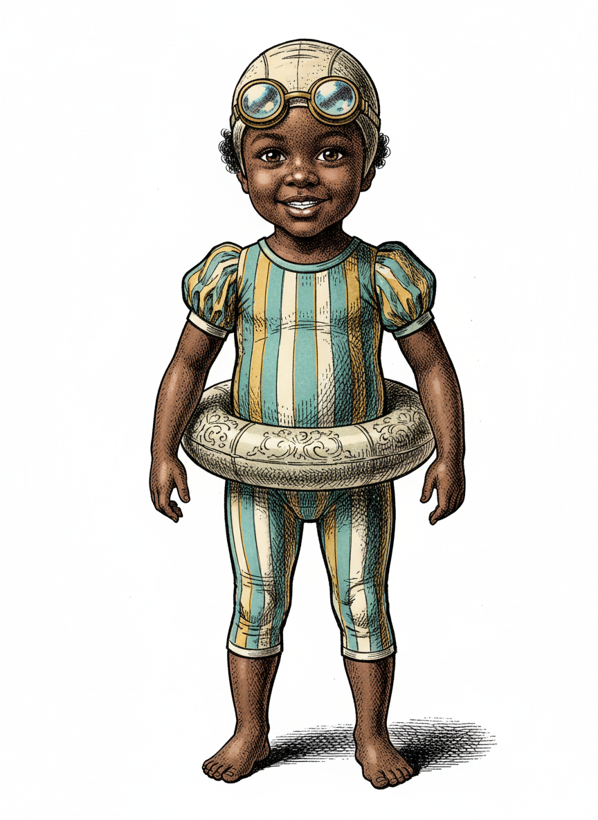 Anthony the Aqua Tot - Victorian Illustration
