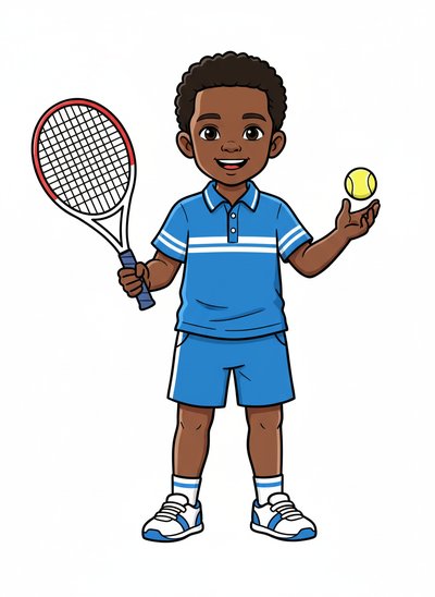 My Sweet Tennis Champ 🎾 - Classic Coloring Book