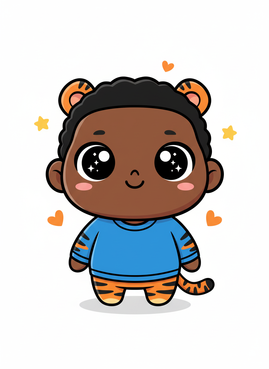 Anthony the Adorable Tiger - Kawaii Cute