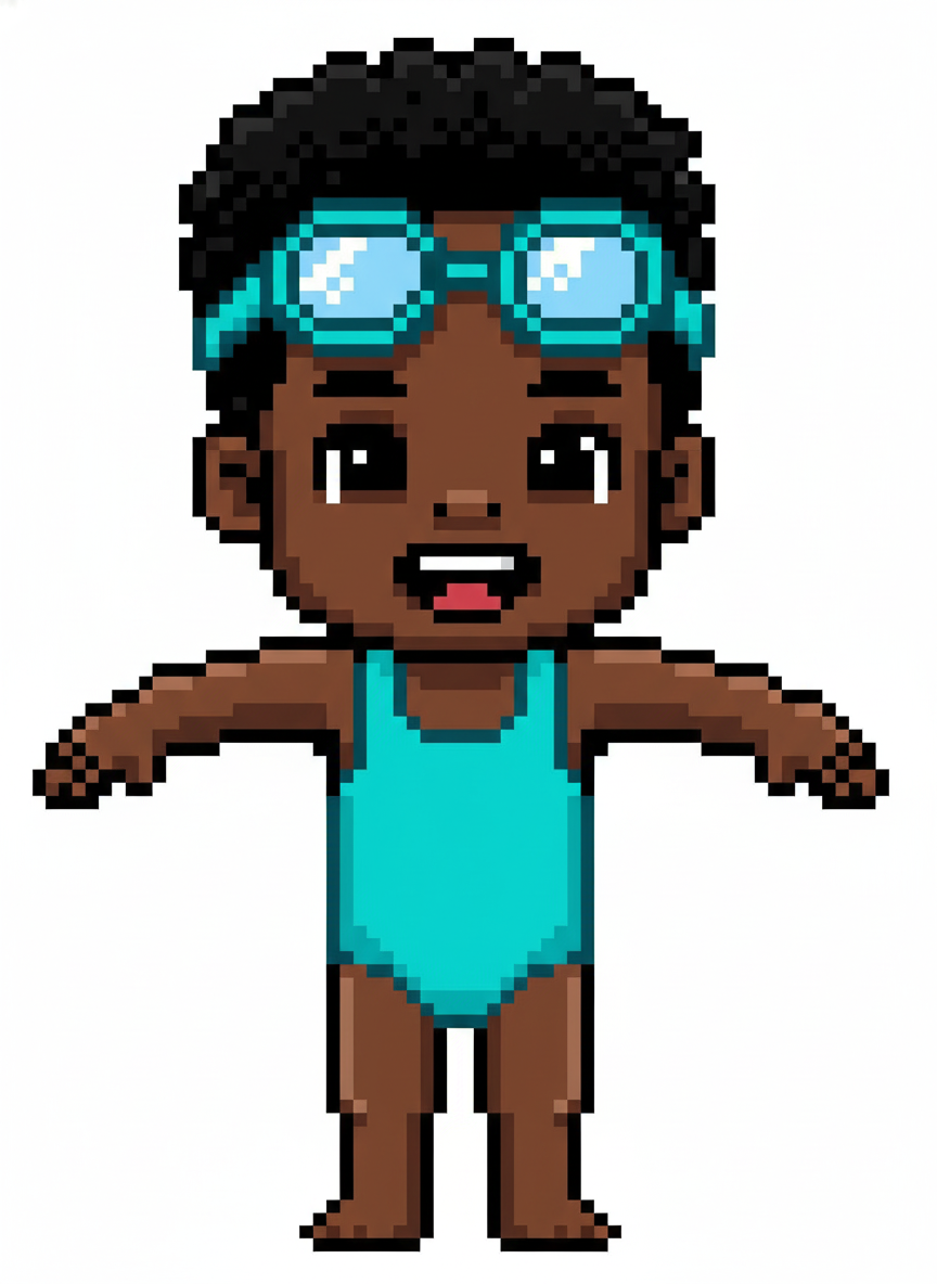 Anthony the Aqua Tot - Pixel Art