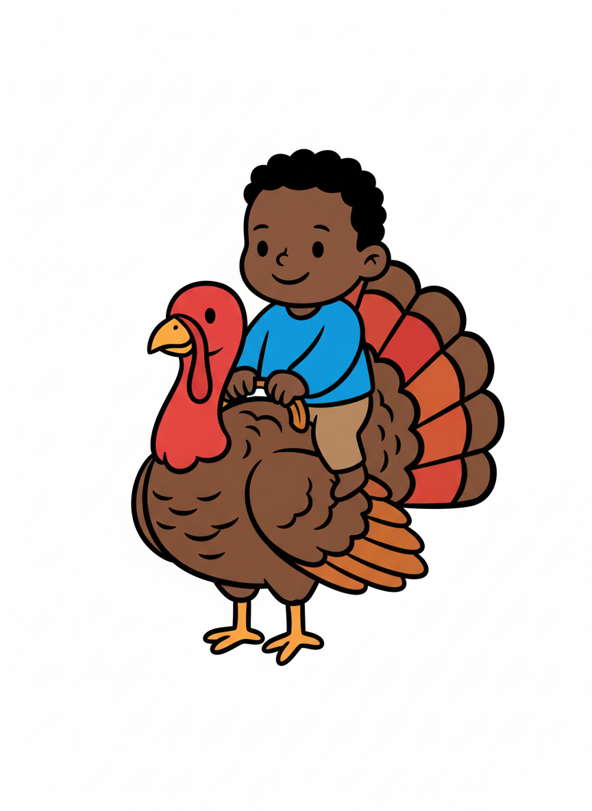 Anthony the Turkey Rider - Preschool Simple