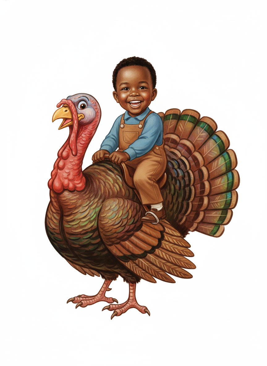 Anthony the Turkey Rider - Vintage Storybook