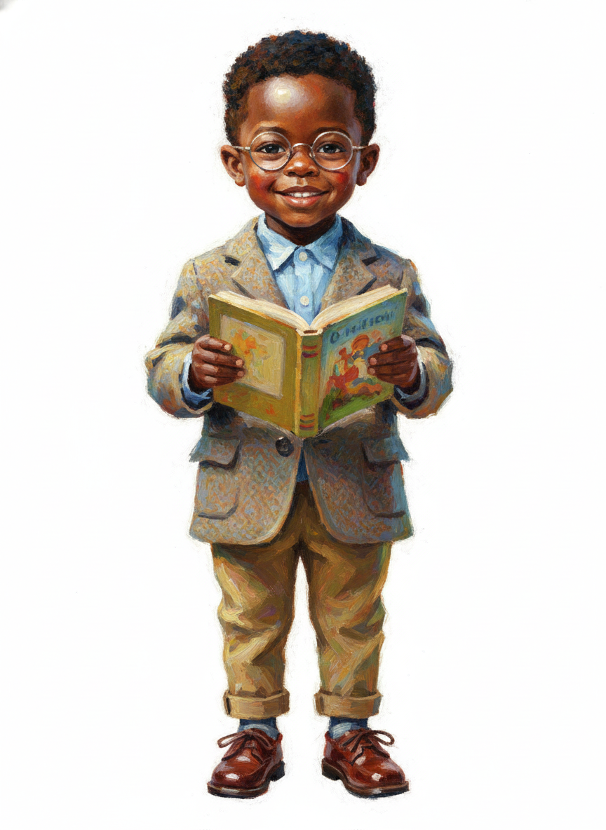 Anthony the Little Teacher - Impressionist Painting