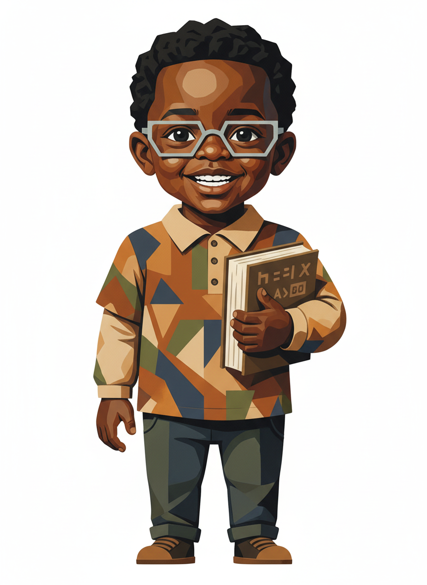 Anthony the Little Teacher - Cubist Painting