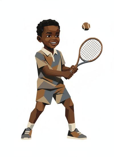 My Sweet Tennis Champ 🎾 - Cubist Painting