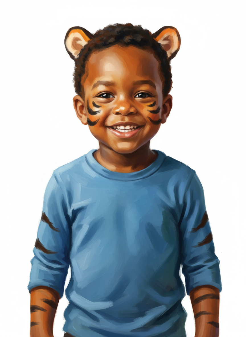 Anthony the Adorable Tiger - Impressionist Painting