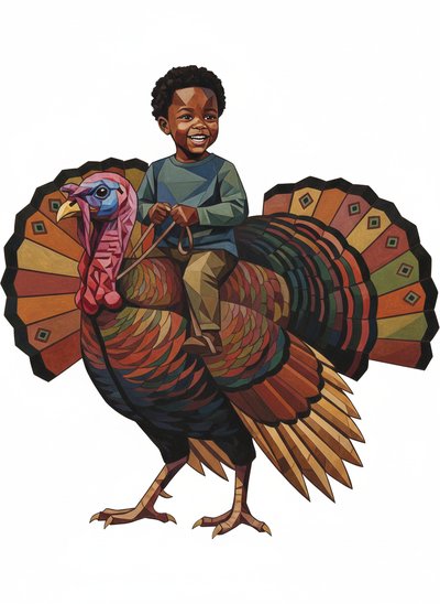 Anthony's Turkey Trot 🦃 - Cubist Painting