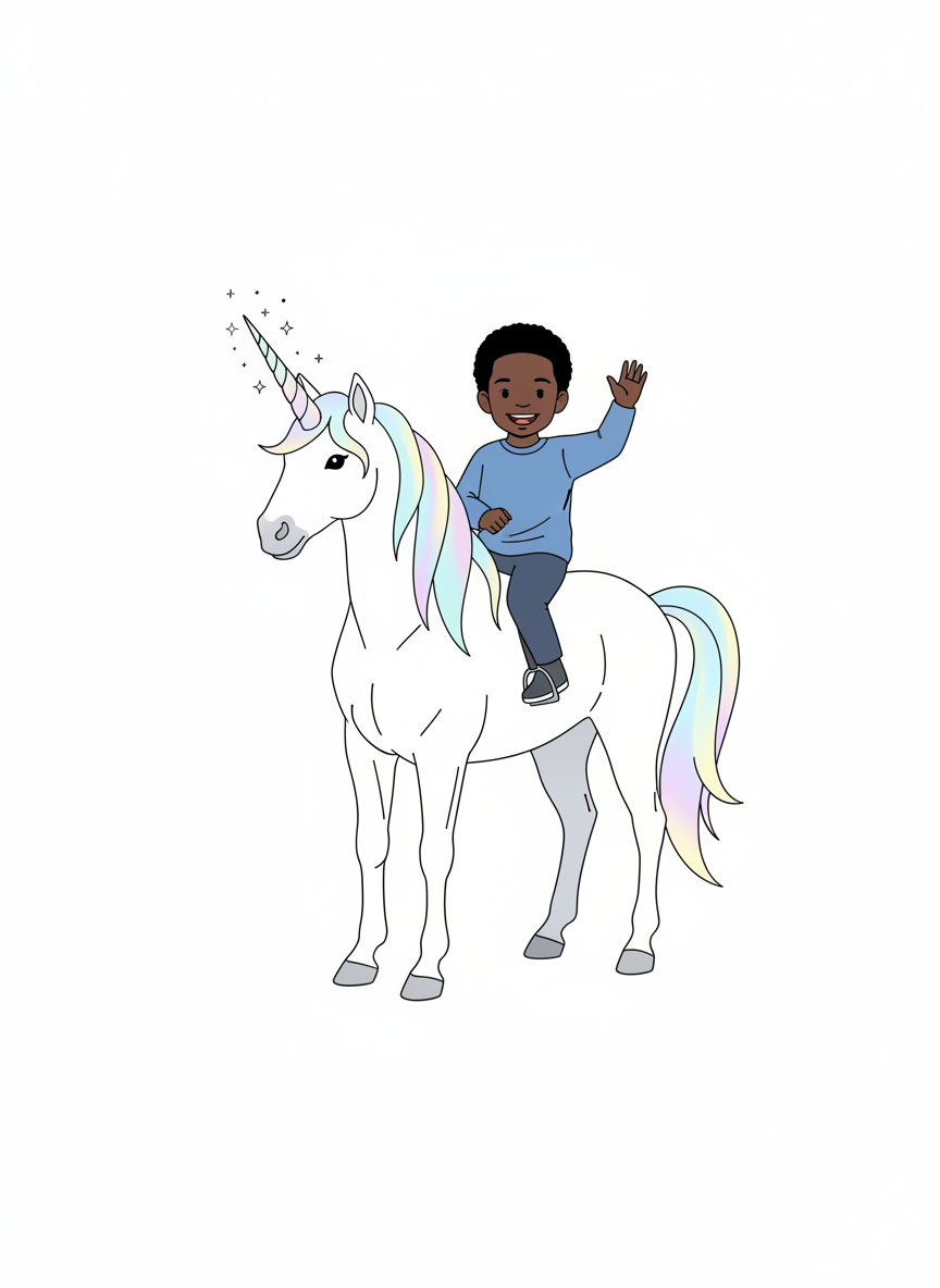 Anthony the Unicorn Rider - Minimalist