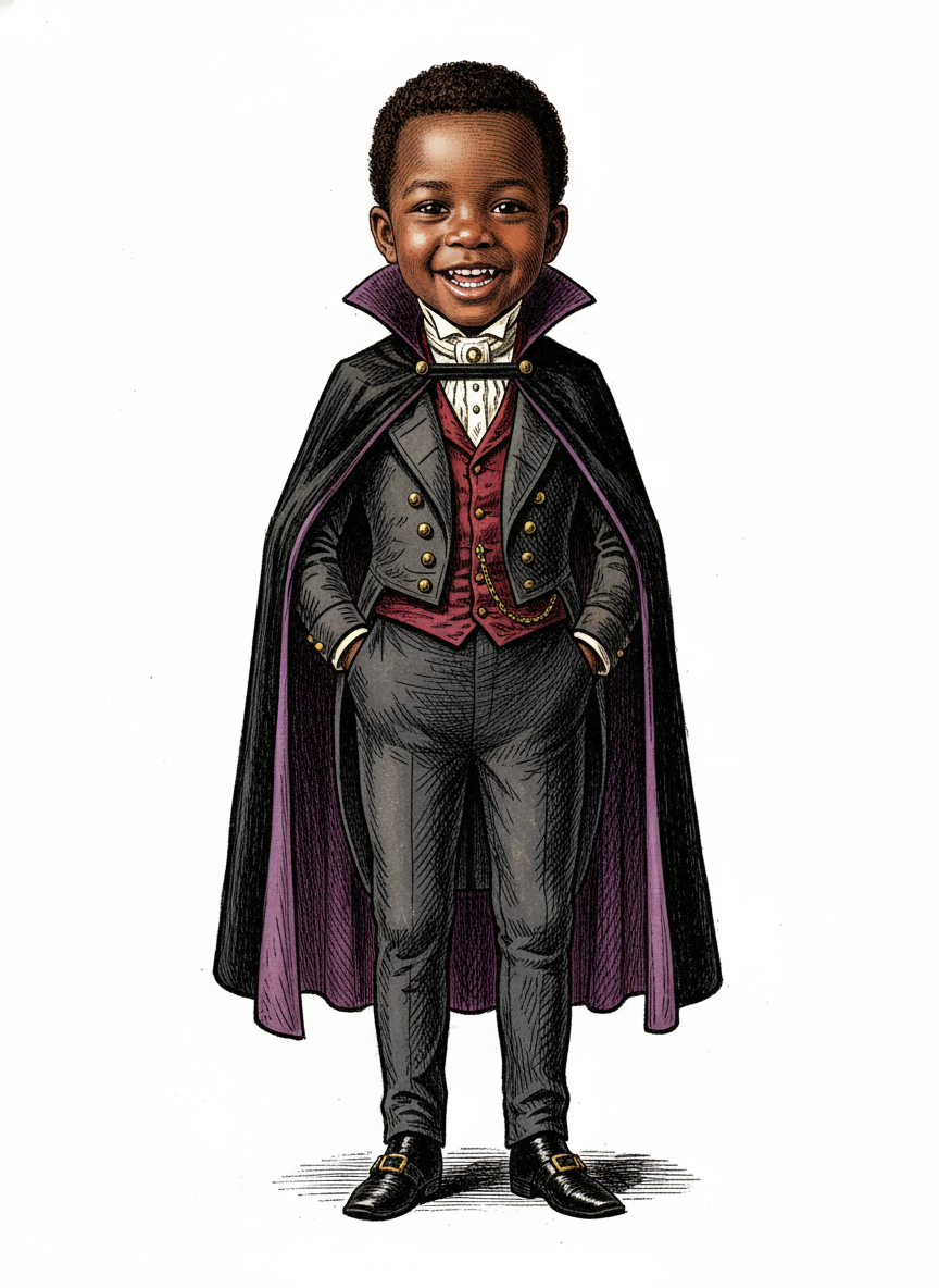Anthony the Adorable Vampire - Victorian Illustration