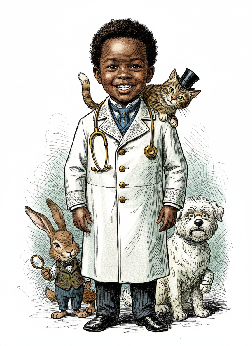 Anthony the Animal Doctor - Victorian Illustration