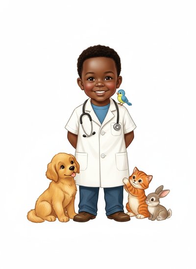 My Baby the Vet 🐾 - Vintage Storybook