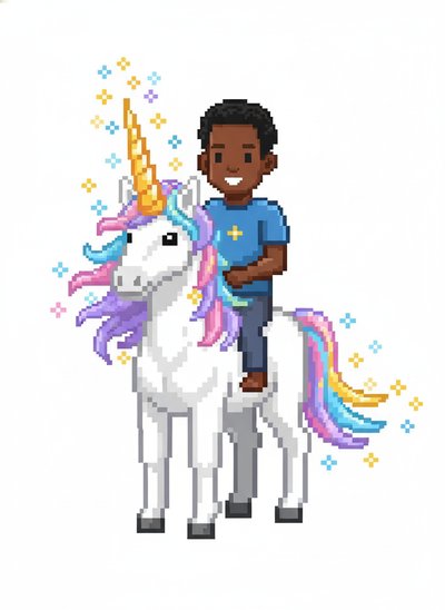 Anthony's Magical Unicorn Adventure 🌈 - Pixel Art