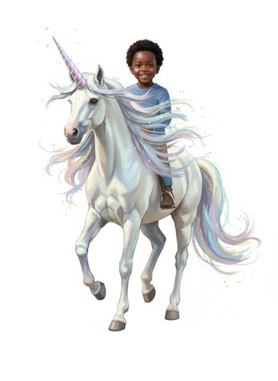 Anthony's Magical Unicorn Adventure 🌈 - Impressionist Painting