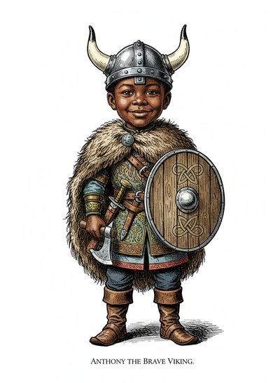 My Baby Viking Adventure 🛡️ - Victorian Illustration