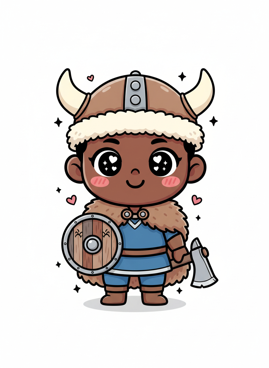Anthony the Brave Viking - Kawaii Cute