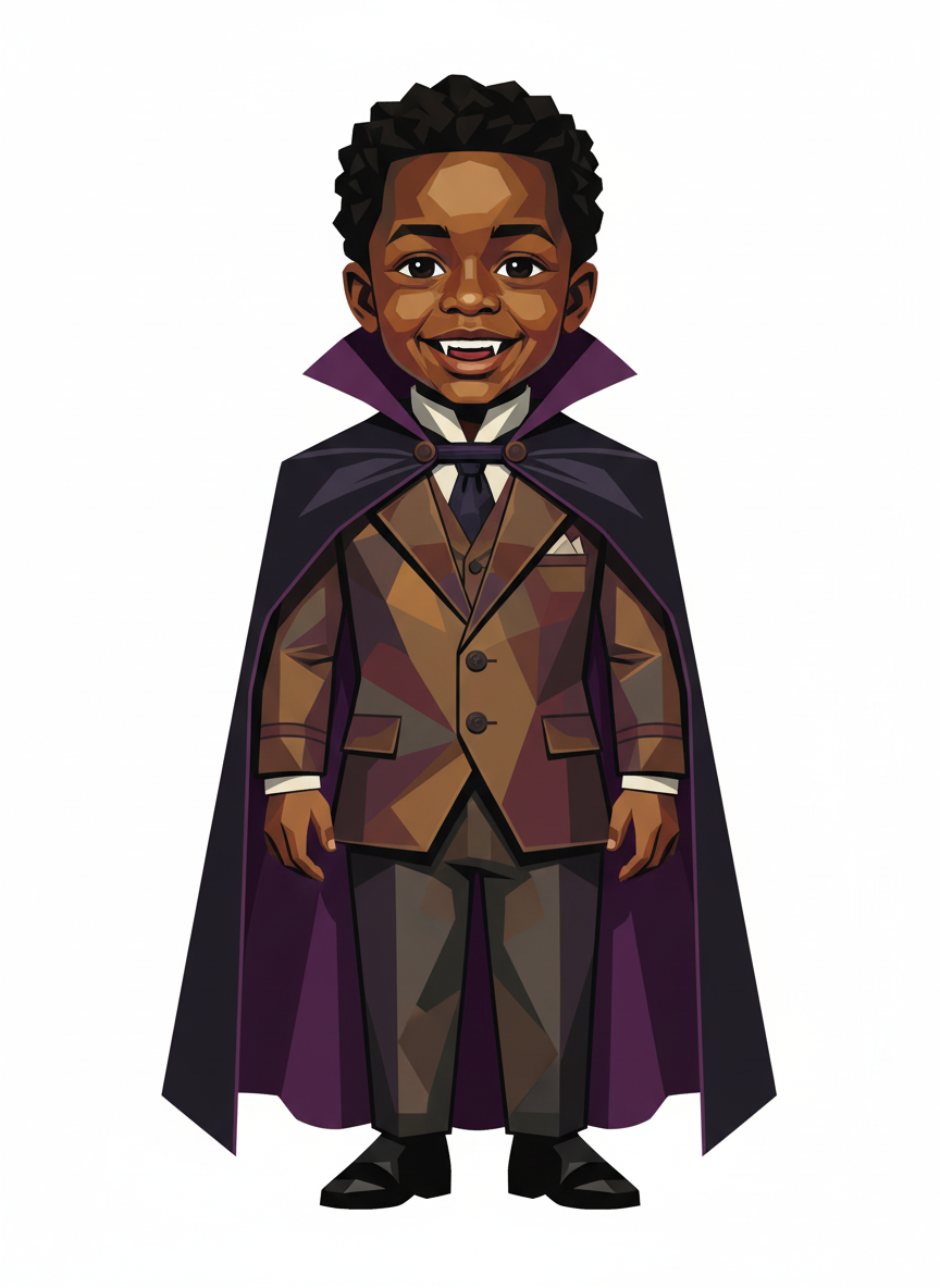 Anthony the Adorable Vampire - Cubist Painting