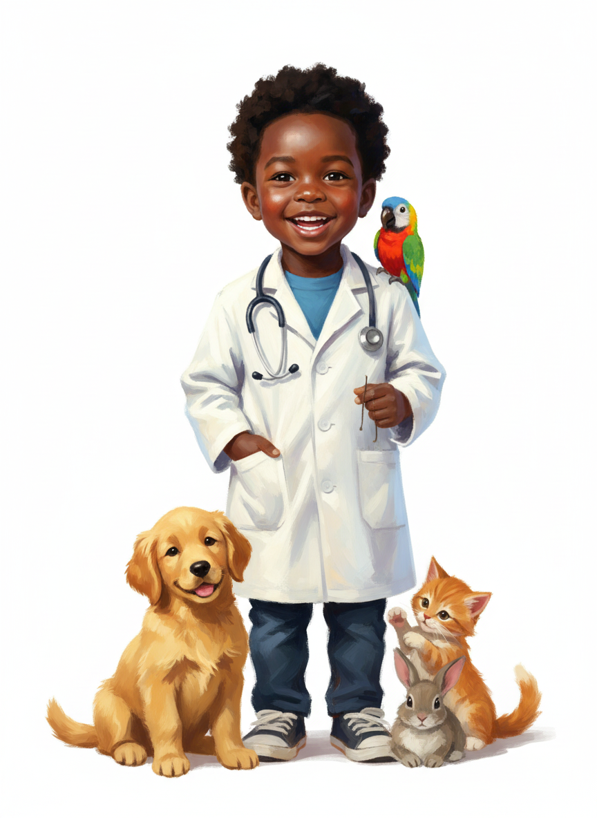Anthony the Animal Doctor - Impressionist Painting