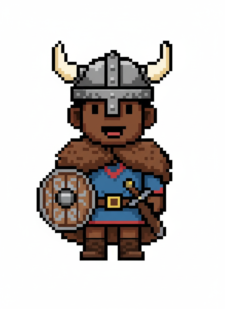 Anthony the Brave Viking - Pixel Art
