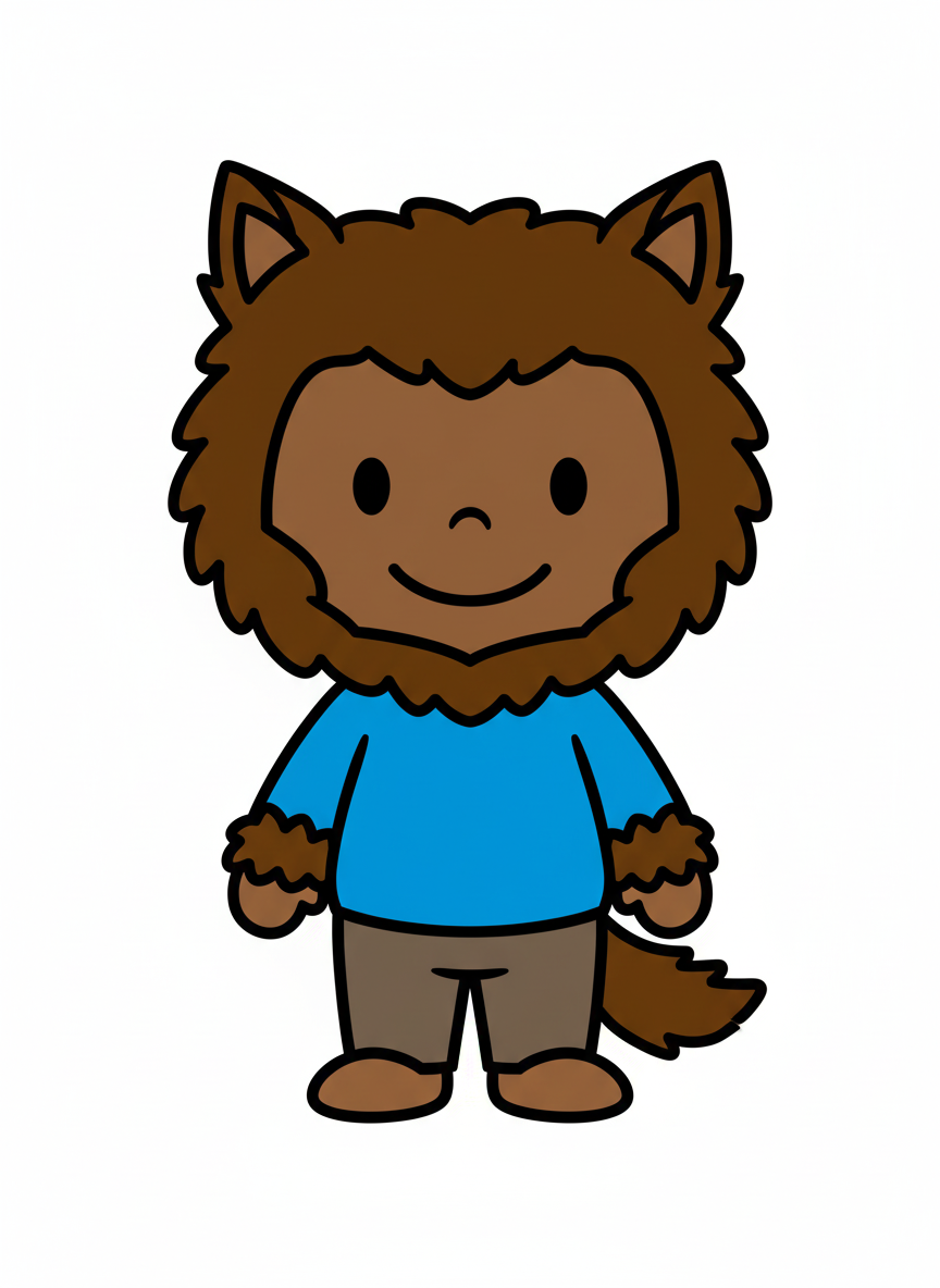 Anthony the Fluffy Wolf - Preschool Simple