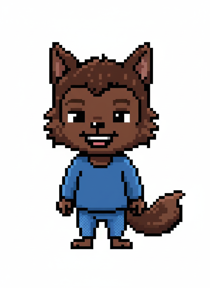 Anthony the Fluffy Wolf - Pixel Art