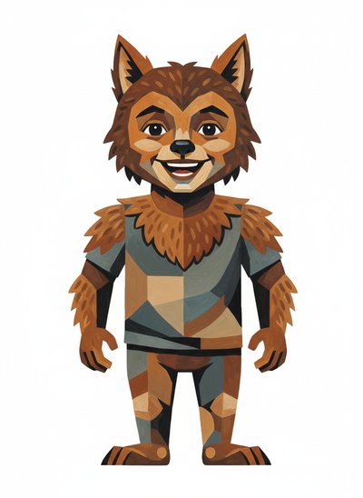 My Baby Werewolf Adventure 🐺 - Cubist Painting
