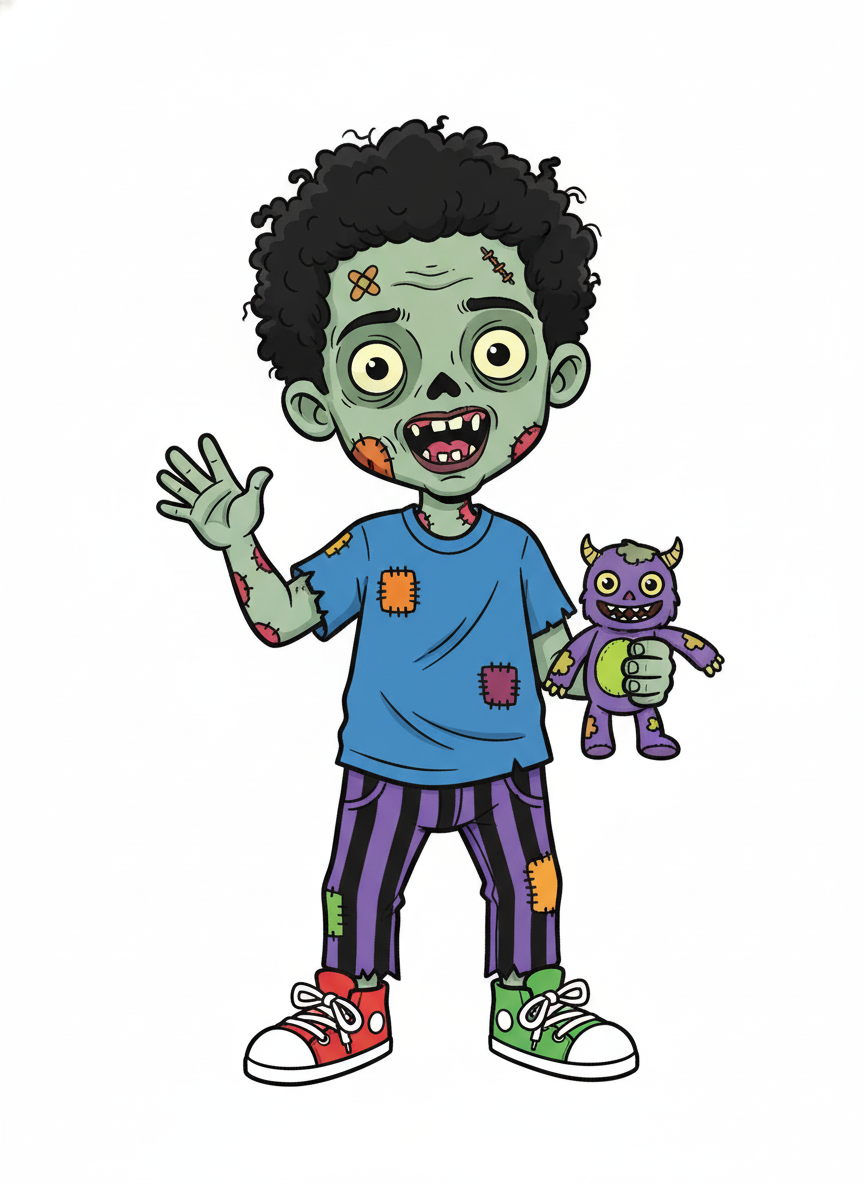 Anthony the Zombiekins - Classic Coloring Book