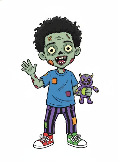 My Baby's Zombie Adventure 🧟‍♂️ - Classic Coloring Book