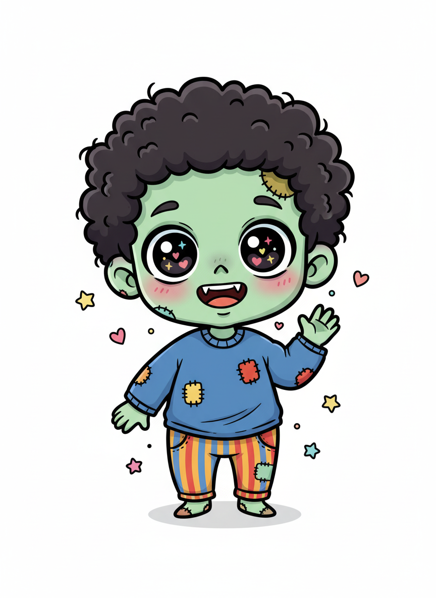 Anthony the Zombiekins - Kawaii Cute