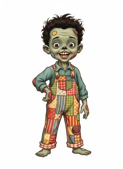 My Baby's Zombie Adventure 🧟‍♂️ - Vintage Storybook