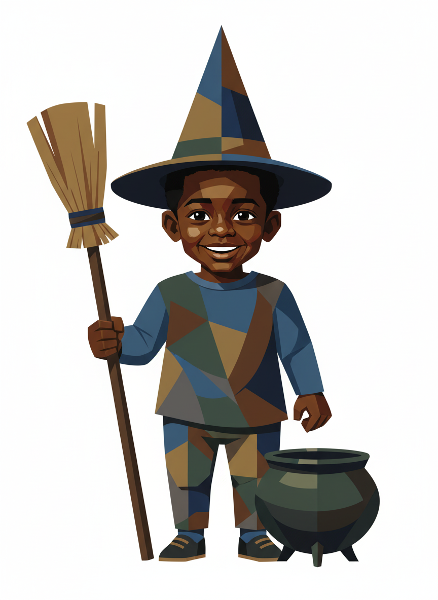 Anthony the Adorable Witch - Cubist Painting