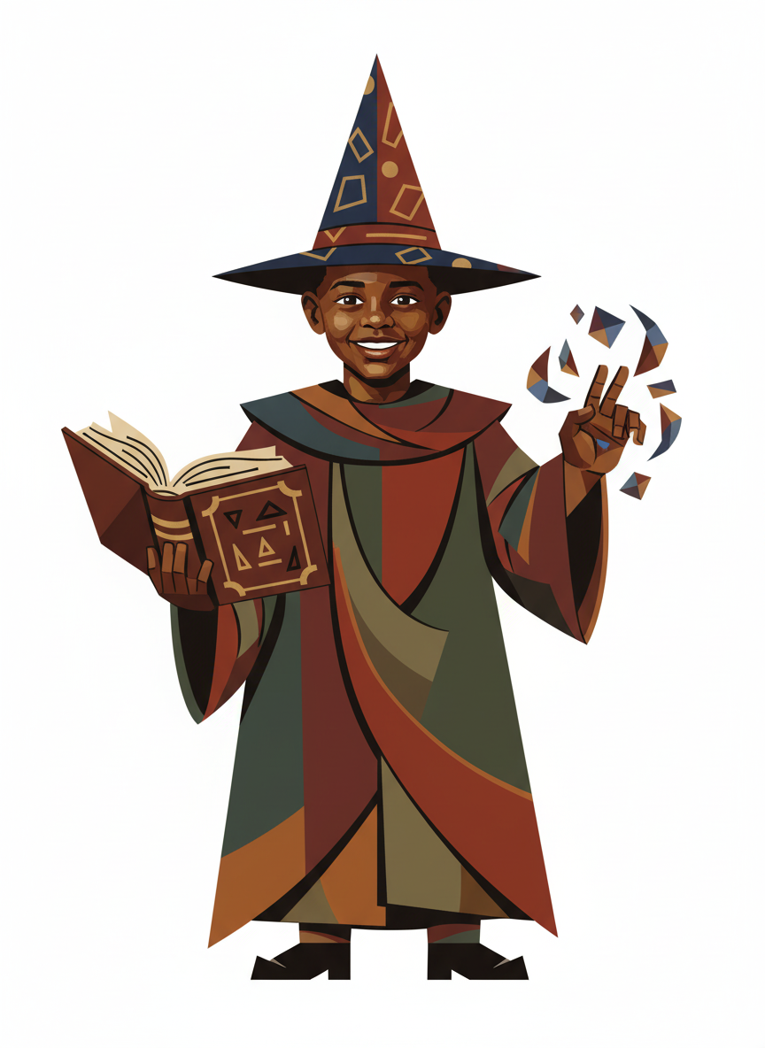 Anthony the Spellcaster - Cubist Painting