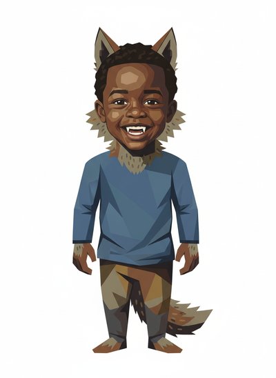 Anthony's Wolfy Wonders 🐺 - Cubist Painting