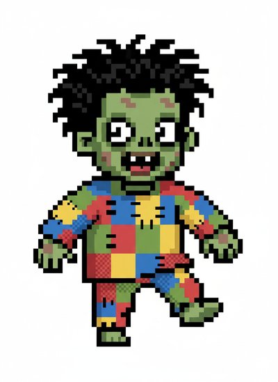 My Baby's Zombie Adventure 🧟‍♂️ - Pixel Art