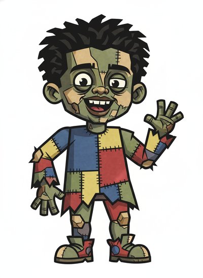 My Baby's Zombie Adventure 🧟‍♂️ - Cubist Painting