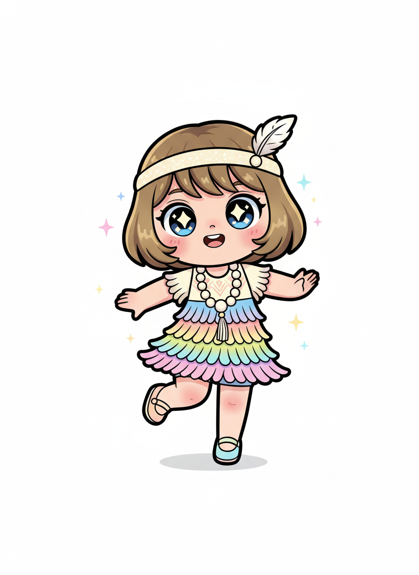 Ashley the Jazzy Flapper - Kawaii Cute