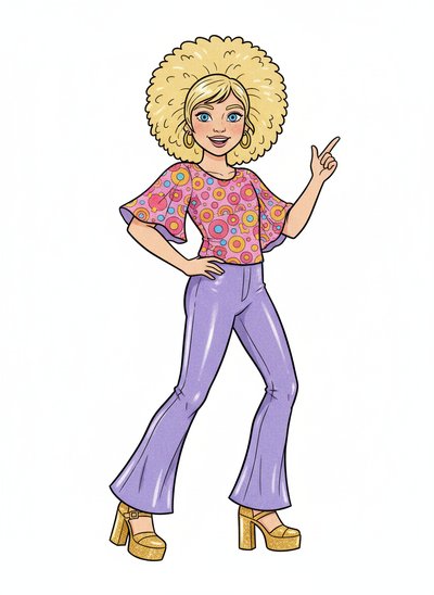 Ashley's Groovy Disco Dreams 🌟 - Classic Coloring Book