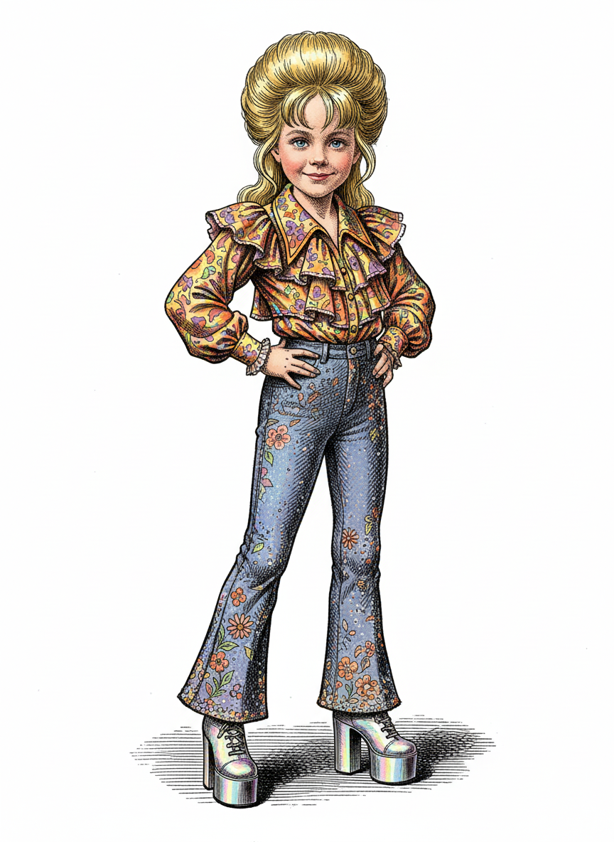 Disco Diva Ashley - Victorian Illustration