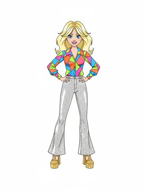 70s Disco Dancer Character