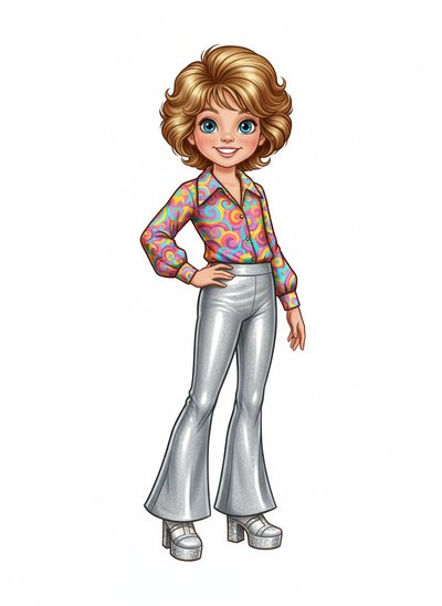 Ashley's Groovy Disco Dreams 🌟 - Vintage Storybook