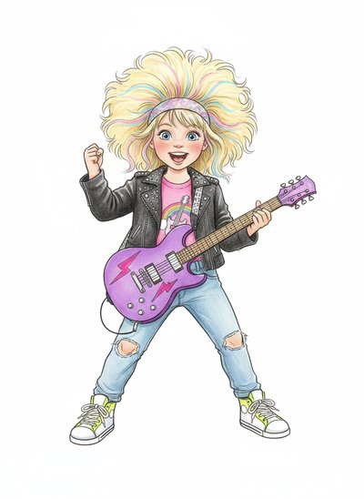 My Girl's Rockin' 80s Adventure 🎸 - Gentle Pencil