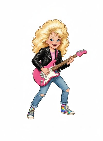 My Girl's Rockin' 80s Adventure 🎸 - Vintage Storybook