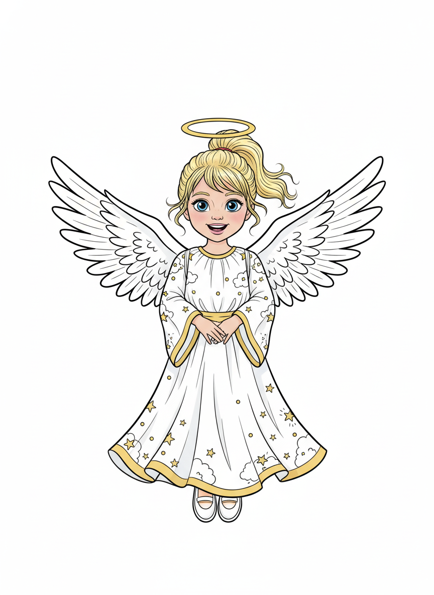 Ashley the Angel - Classic Coloring Book