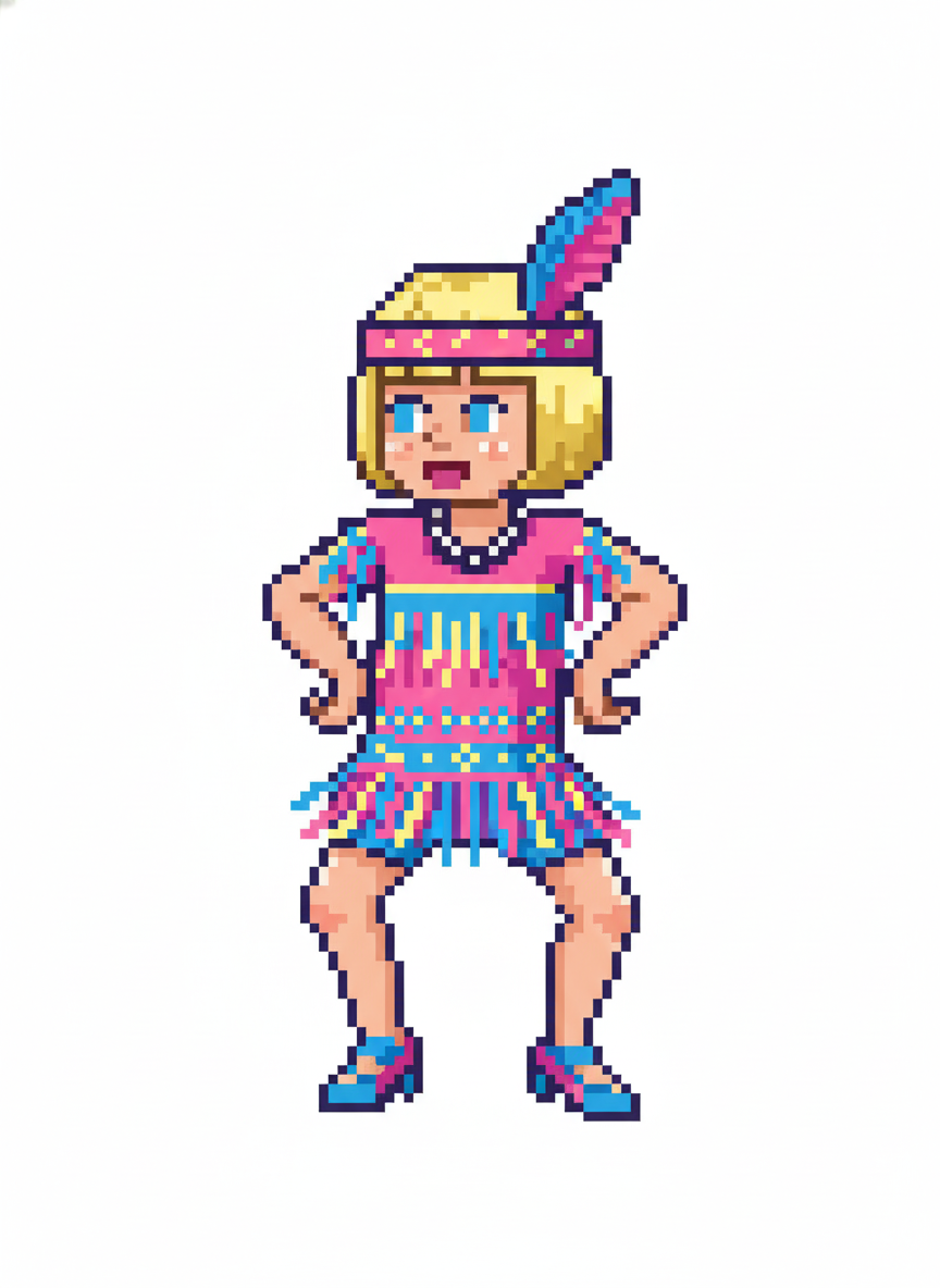 Ashley the Jazzy Flapper - Pixel Art